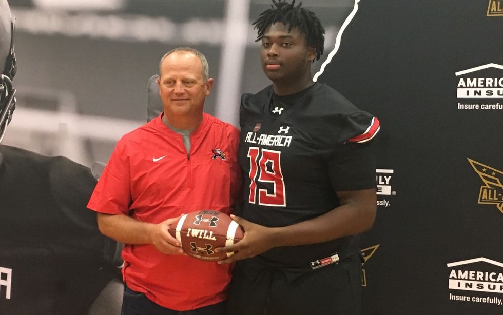 Atascocita's Kenyon Green presented Under Armour All-American jersey