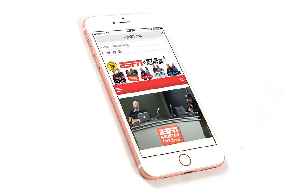 ESPN 97.5 radio programming can now be viewed on Livestream
