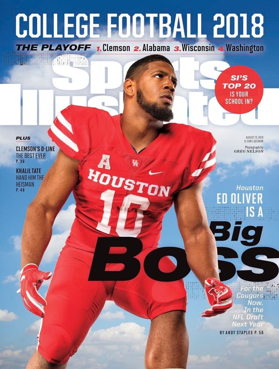 UH's Oliver makes Sports Illustrated cover