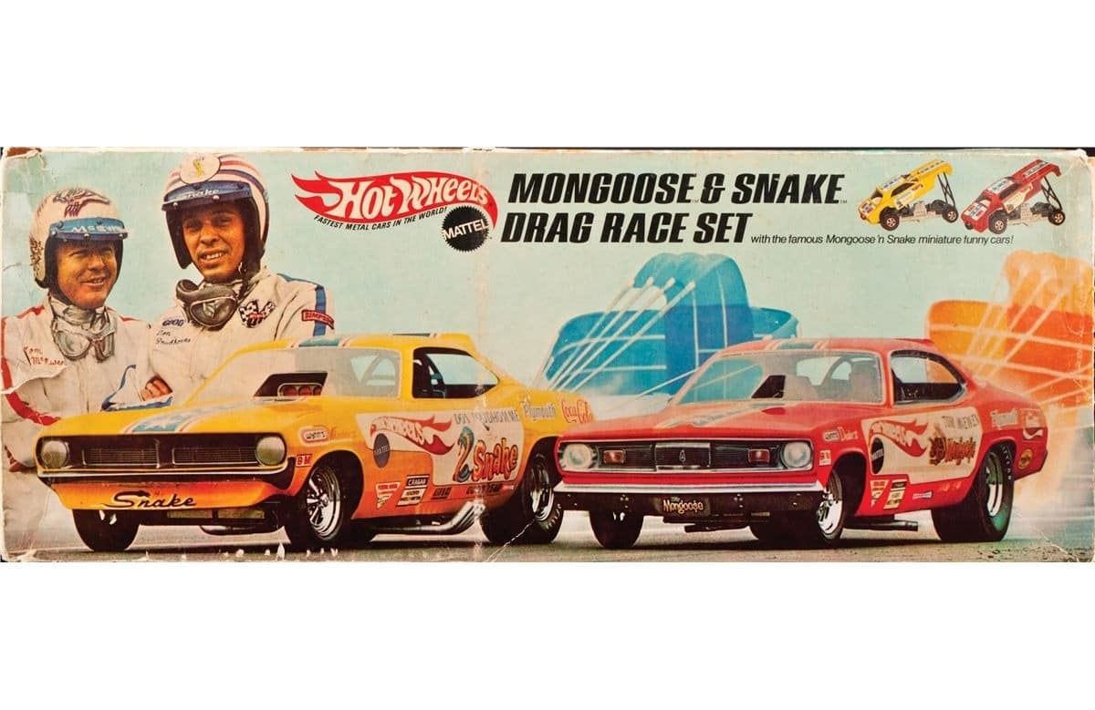 hot wheels mongoose and snake drag race set