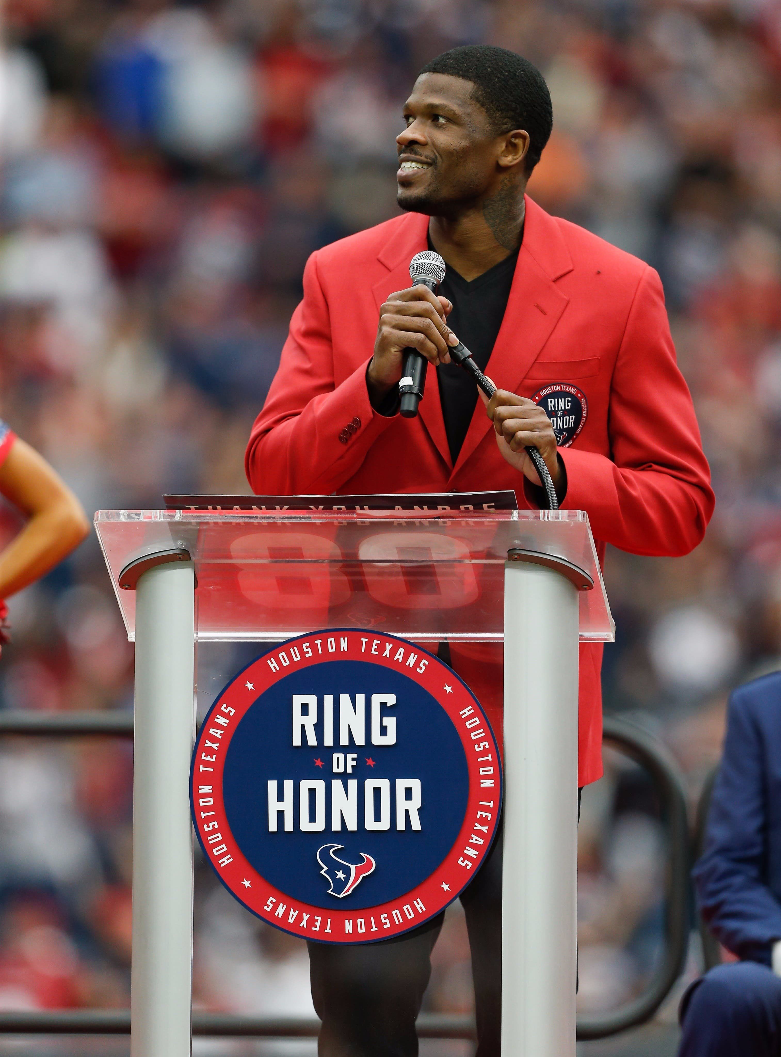 Andre Johnson honored by the Texans