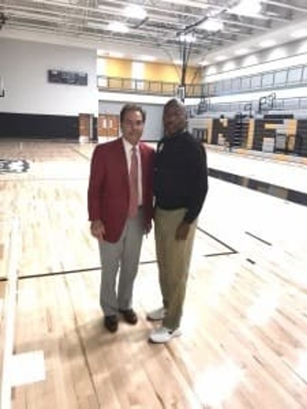 Nick Saban visits North Forest’s football program