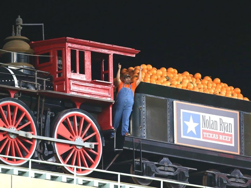 Ken Hoffman tracks down the Astros train conductor with dynamite dance moves