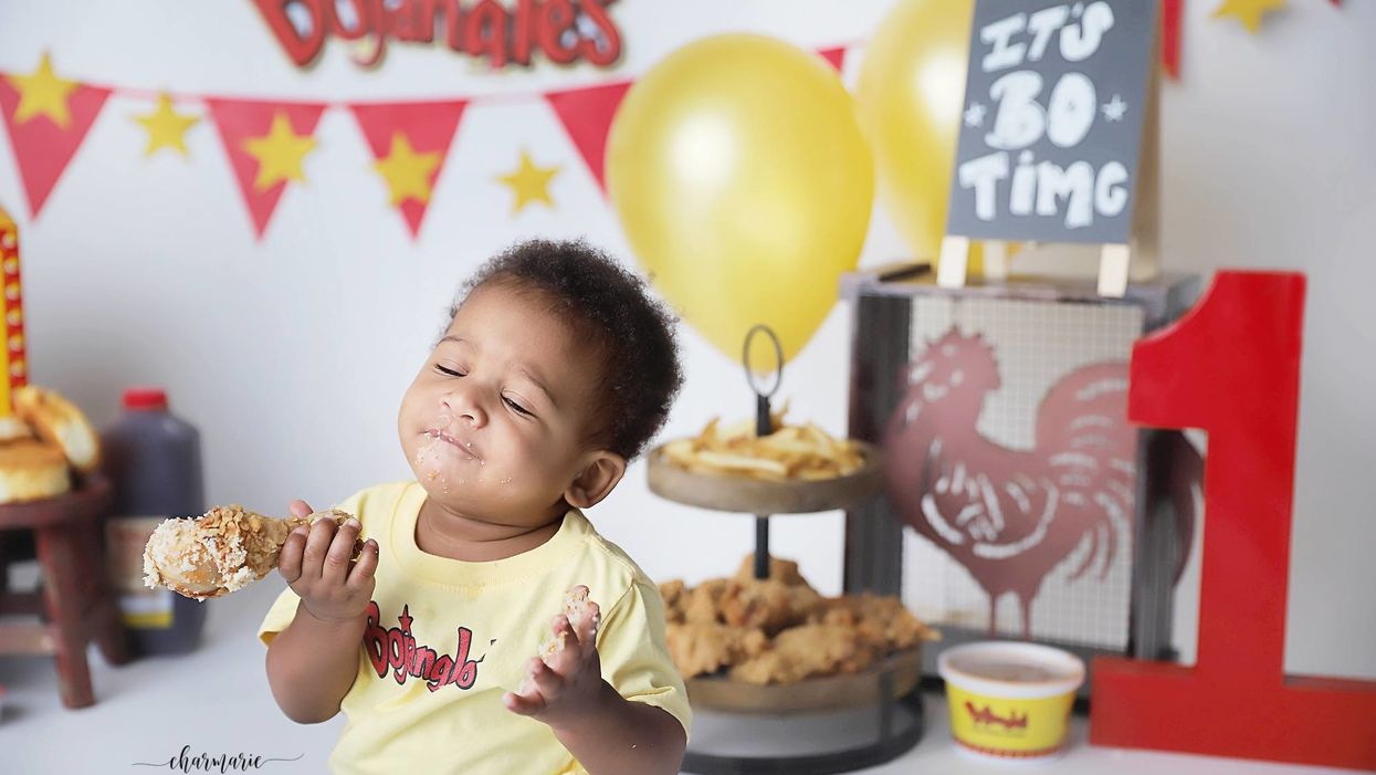 This 1-year-old had the most adorable Bojangles'-themed photo shoot