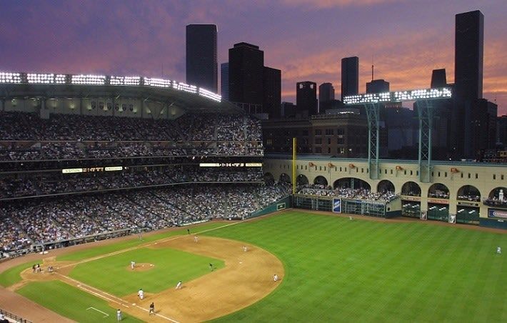 Minute Maid Park with a view of downtown