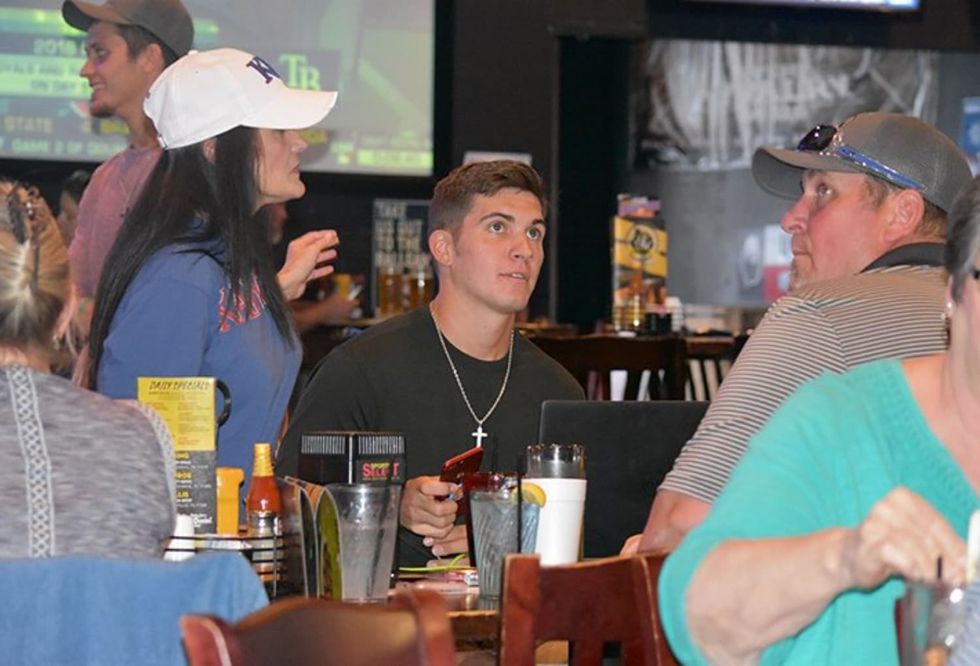 Jordan Groshans reacts to being drafted by the Blue Jays