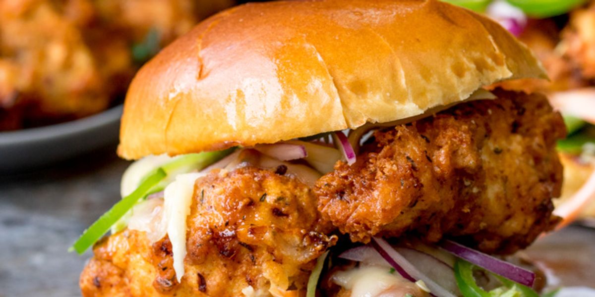 Crispy Chicken Burger with Honey Mustard Coleslaw My Recipe Magic