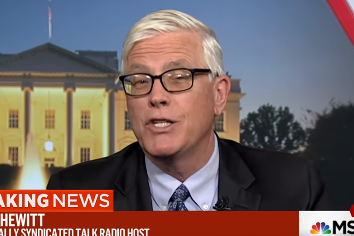 Hugh Hewitt Knows Trump Is Gentlest, Kindest Non-Violence-Incitingest President In Whole Wide World