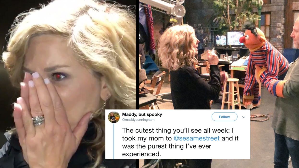 Daughter Surprises Her Mom With A Trip To The 'Sesame Street' Set—And Her Reaction Is Giving Us All The Feels 😍
