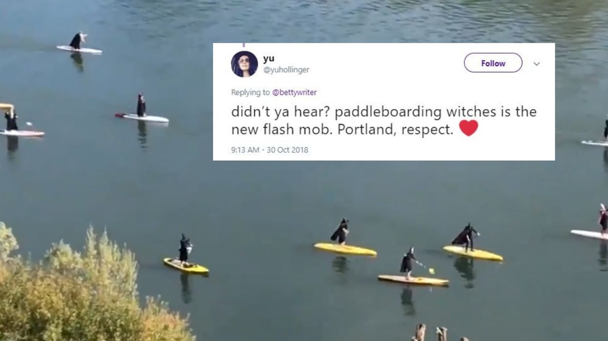 Hundreds Of 'Witches' Were Spotted Paddleboarding In Portland—And We're Spellbound 😮