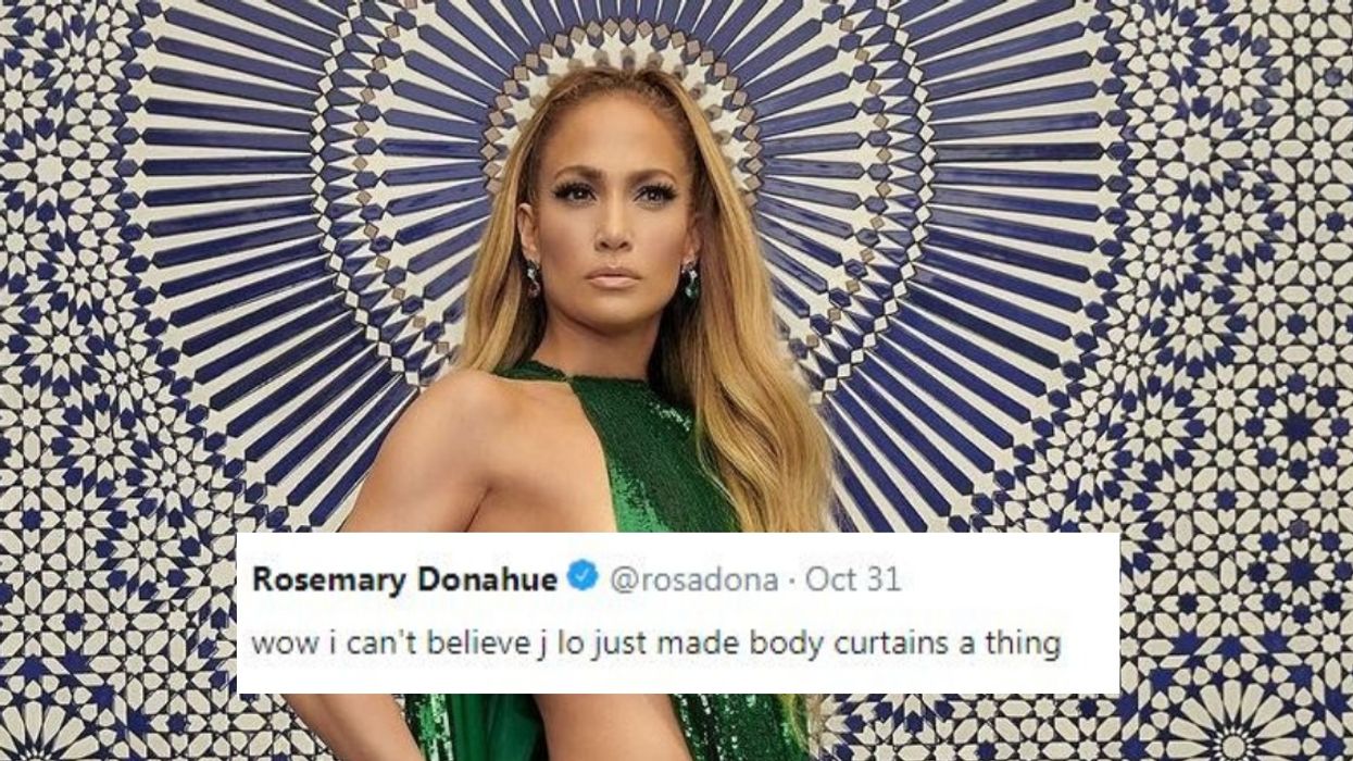 J. Lo Just Shared A Very Revealing Photo Of Herself In A Green Capeâ€”And Twitter Is Floored ðŸ˜µ
