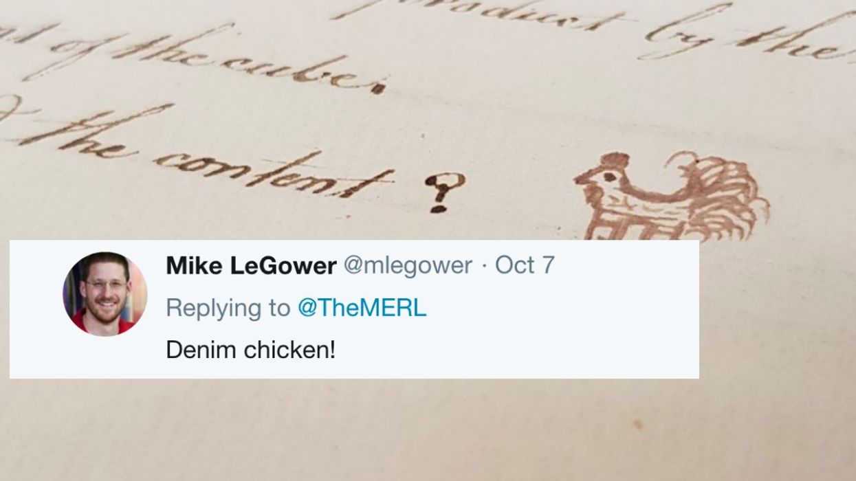 18th Century Notebook Doodle Of A Chicken Wearing Pants Proves That 13-Year-Old Boys Are Timeless π