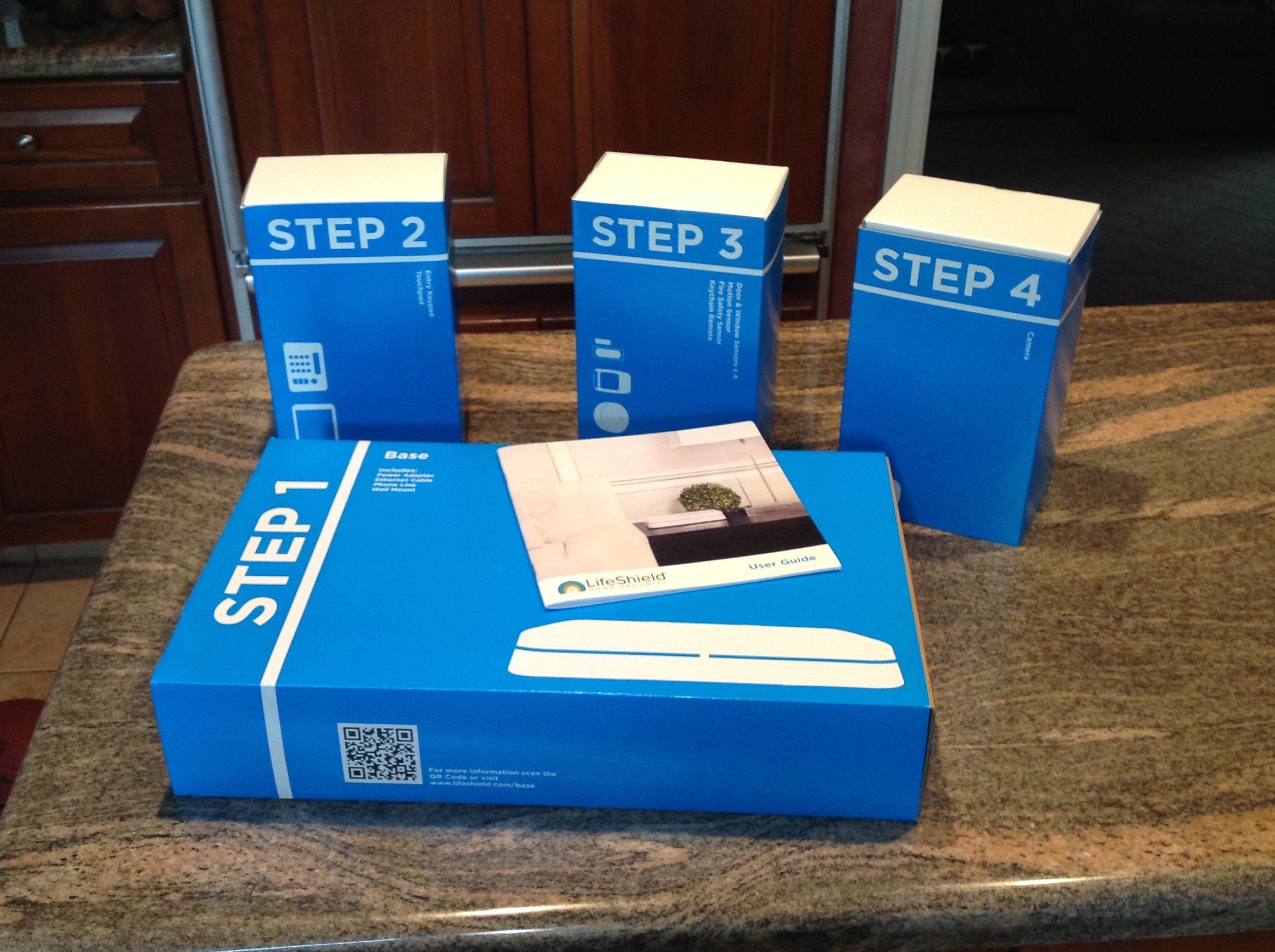 a photo of Lifeshield home security system unboxed