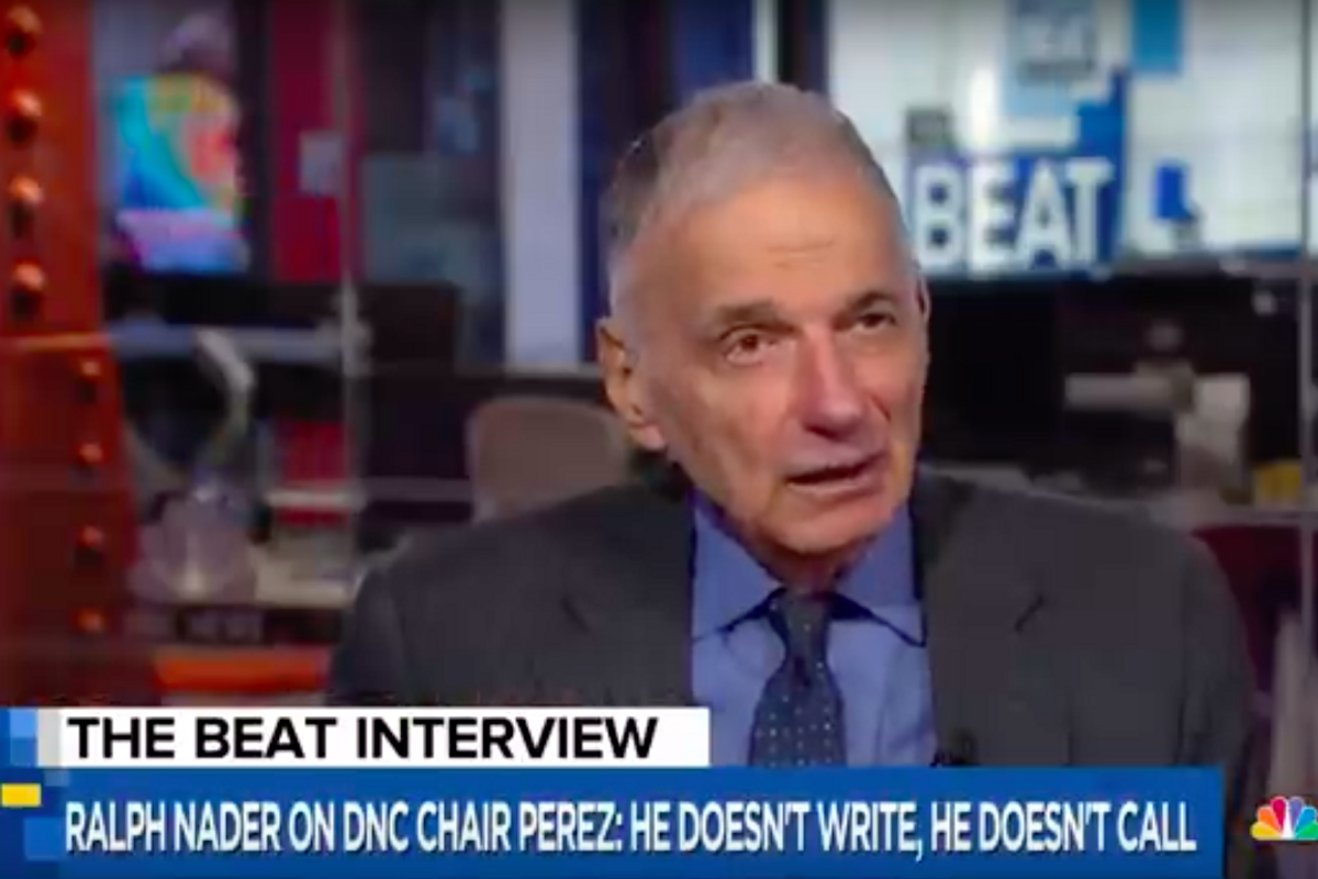 Ralph Nader Yelling At Dems To Support The Billionaire Who's An Actual Corporation
