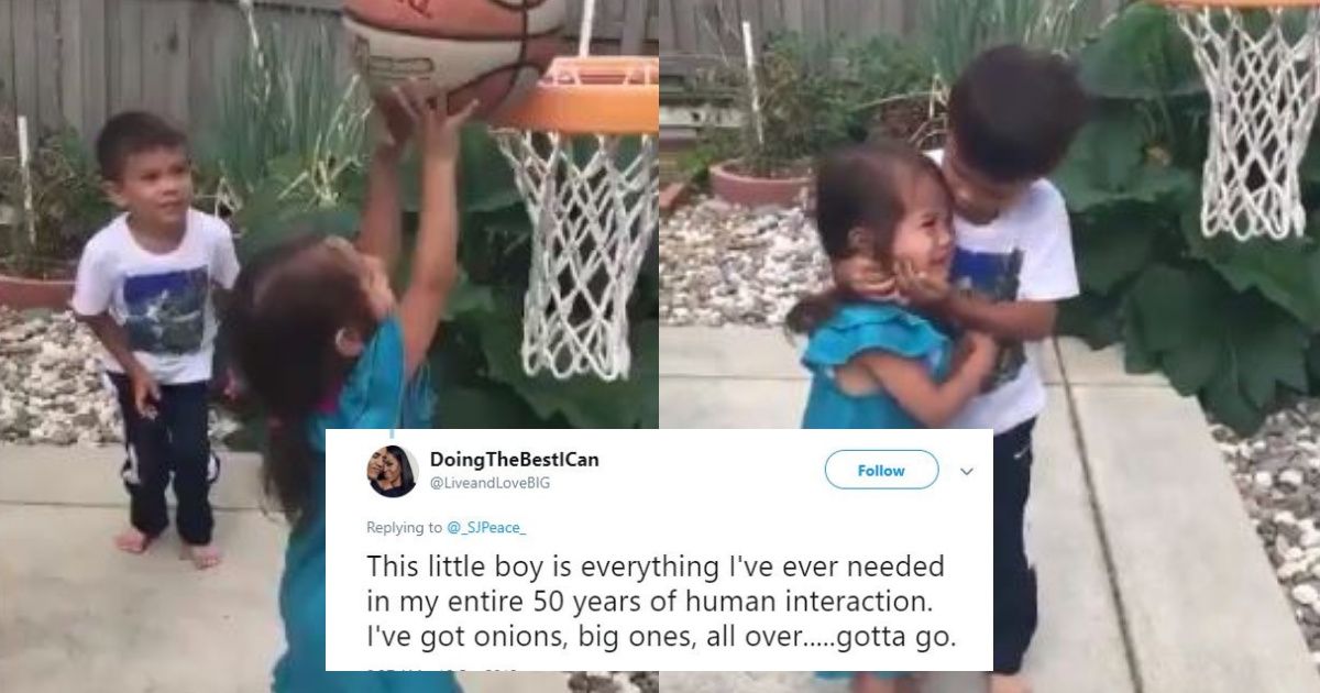 Viral Video Proves Little Boy Is World's Sweetest Big Brother After Witnessing His Sister Struggling 😍