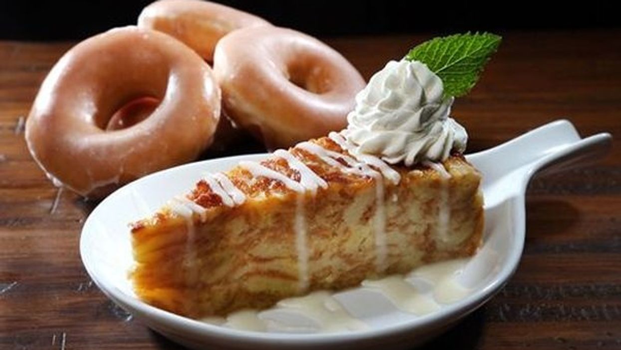 This Louisiana-based chain uses Krispy Kreme donuts to make their bread pudding