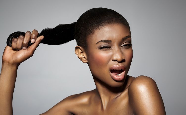 Black Women Hair Pulling During image image