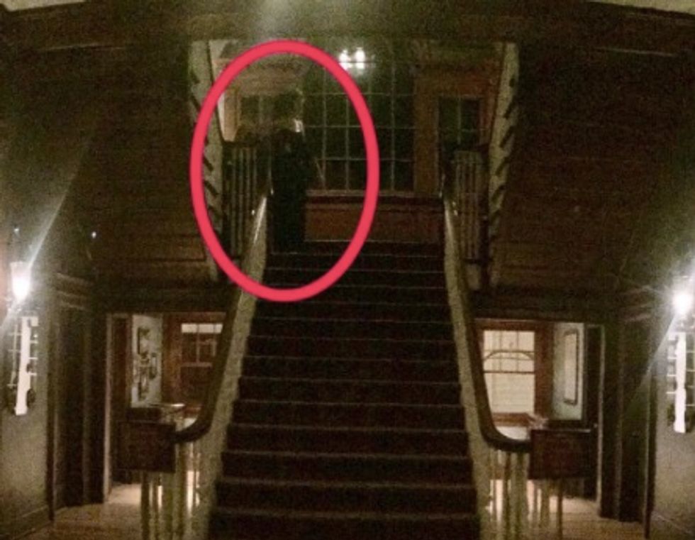 He Took a Photo of the Staircase Inside This 'Haunted' Hotel. Then, He Claims He Discovered