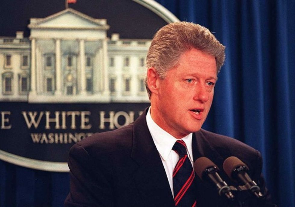 Listen to this 1996 political ad from Bill Clinton touting social