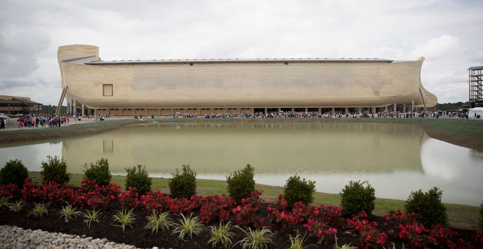 Creationist Ken Ham puts colored lights on Noah's Ark exhibit to ‘take ...