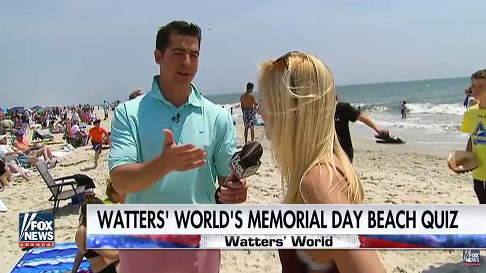 Watch Jesse Watters Quizzes Memorial Day Beachgoers — And The Results