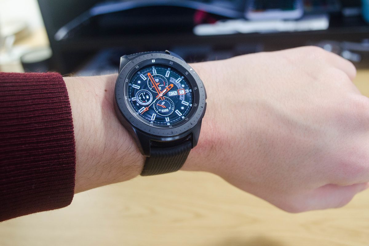 a photo of Samsung Galaxy Watch on a man's wrist