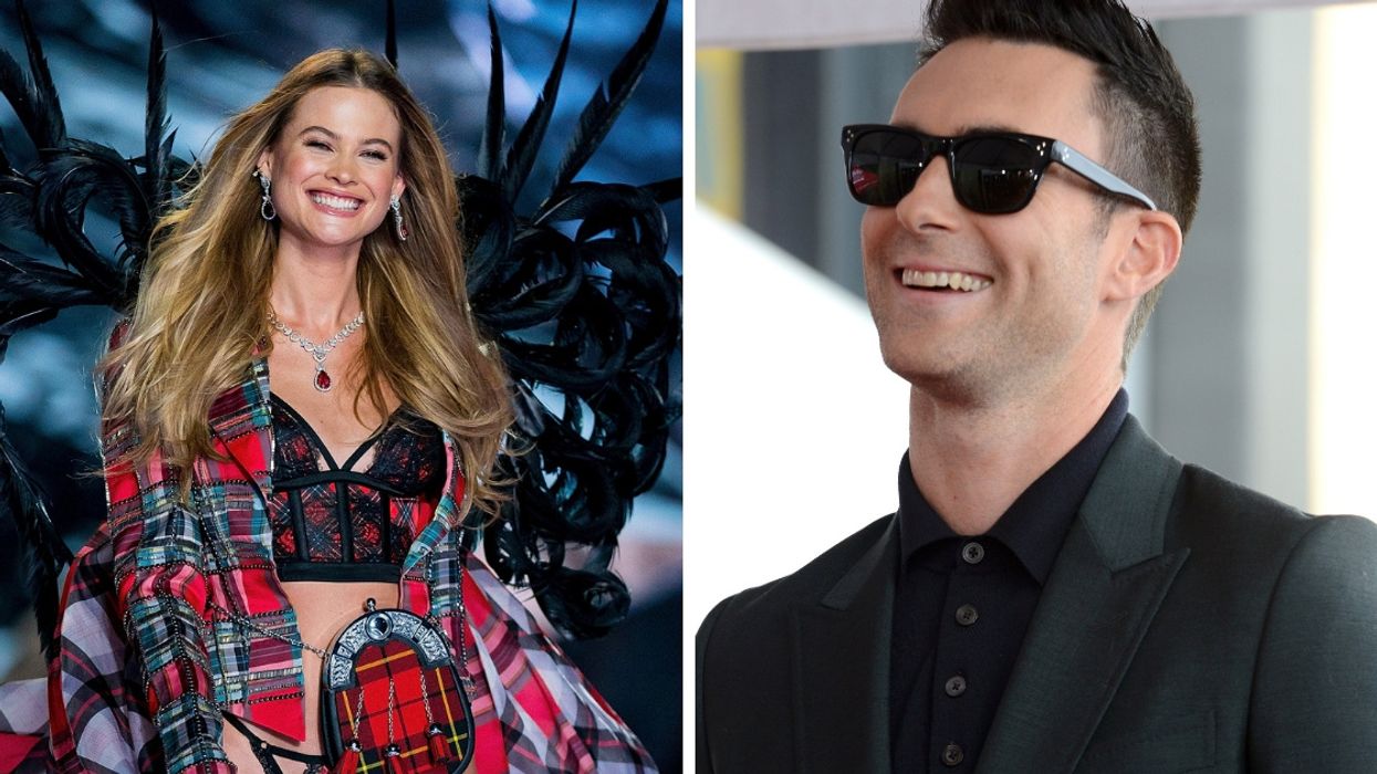 Adam Levine Cheering For His Wife Behati Prinsloo During The Victoria's Secret Fashion Show Is Relationship Goals