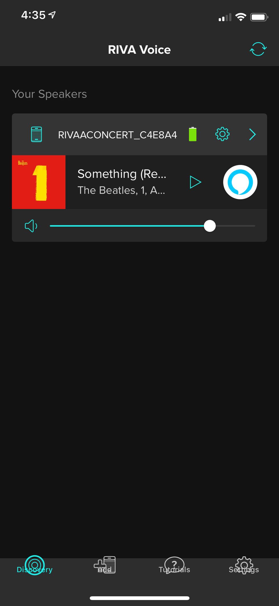 a screenshot of Riva voice app