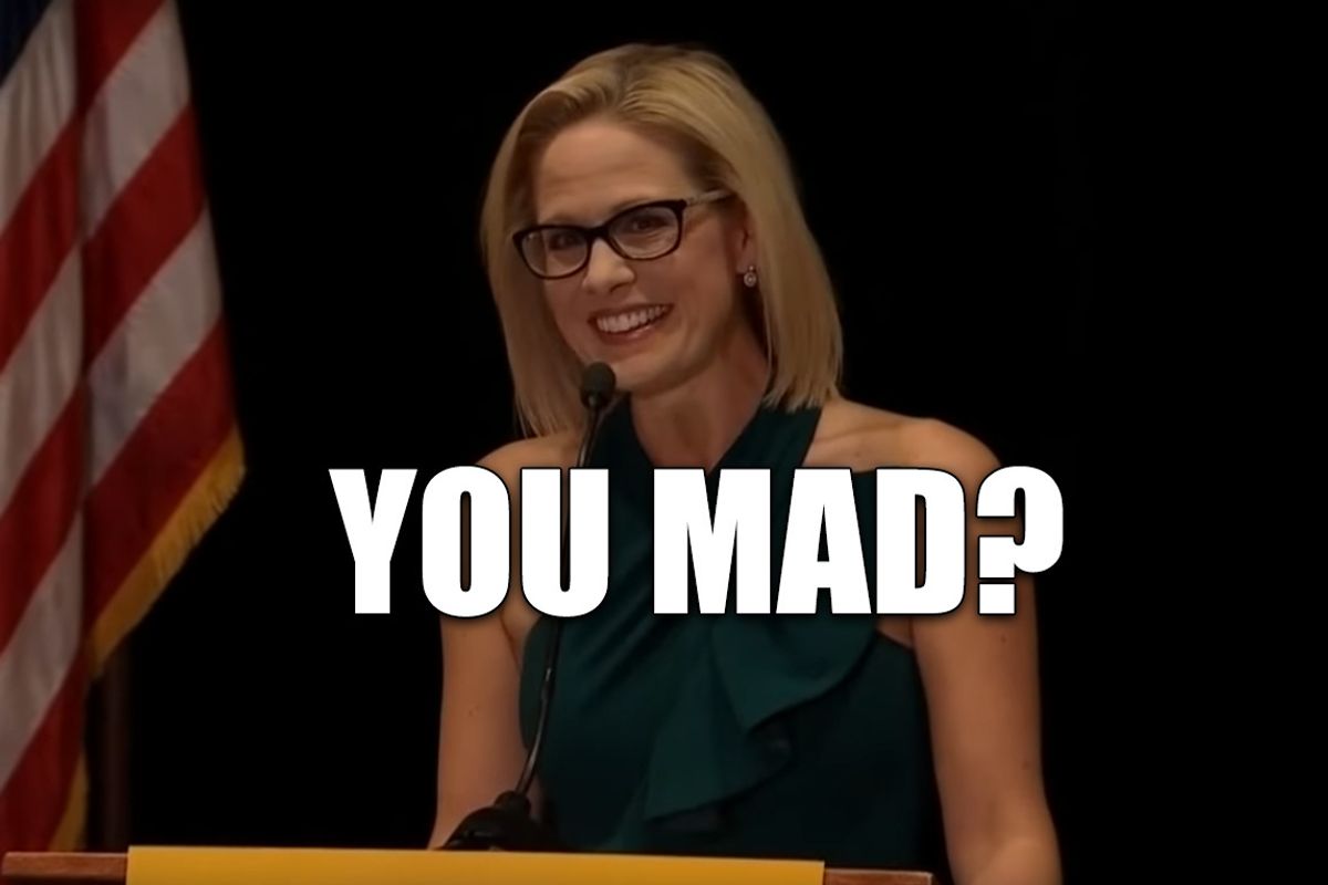 Senator Sinema. Wonkagenda For Tues., Nov. 13, 2018