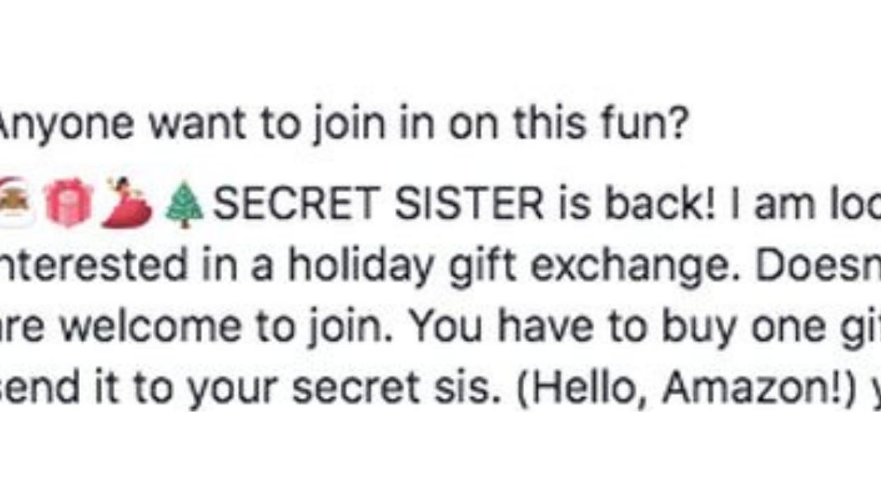 The 'Secret Sister' Holiday Scam Has Found Its Way Back To Facebook, Officials Warn