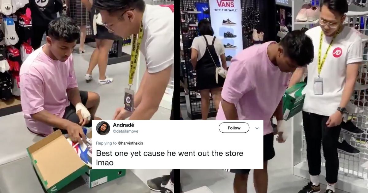 This Store Clerk's Reaction To A Stolen Sneaker Prank Should Earn Him Employee Of The Month