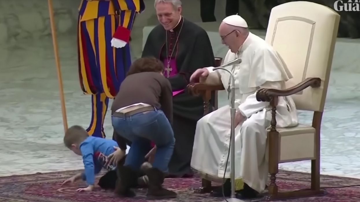 Boy With Disabilities Interrupts Pope Francis' Speech By Climbing On Stage And Playing