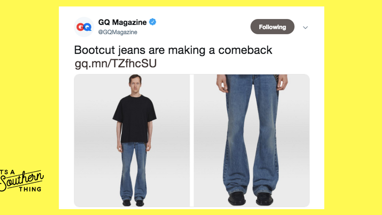 GQ says the jeans your dad wears to cut the grass are about to become fashionable