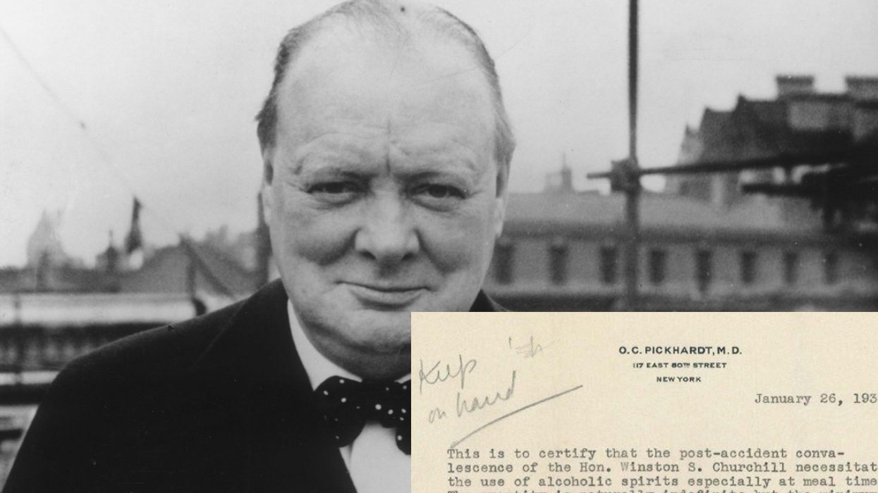 Winston Churchill Got A Doctor's Note In 1932 Allowing Him To Drink 'Unlimited' Alcohol 😮