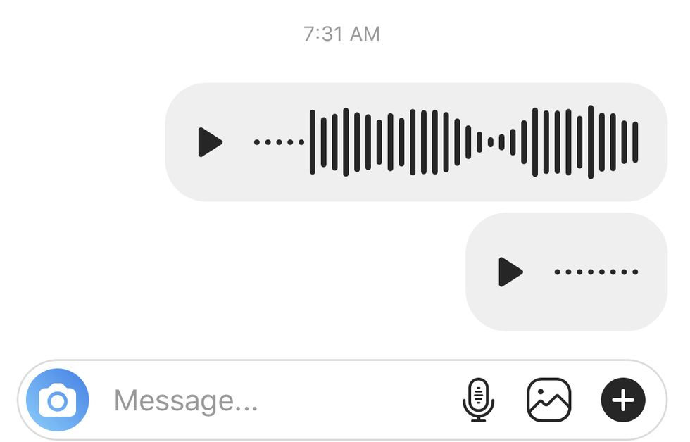 instagram voice message template