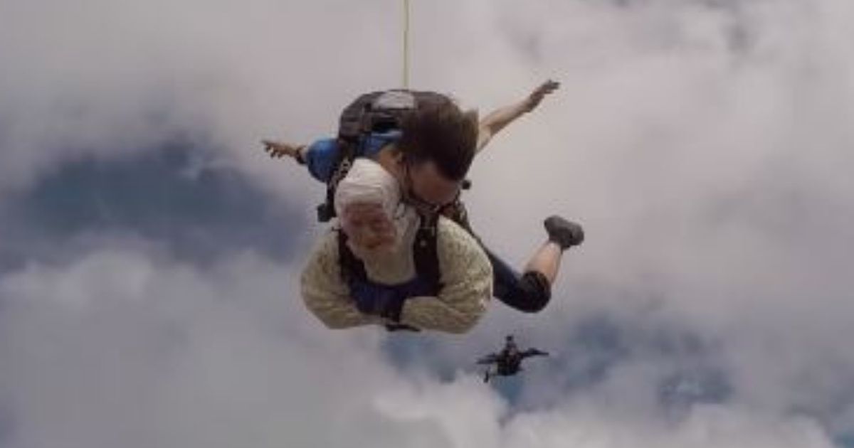 102-Year-Old Woman Makes History By Skydiving—And For A Good Cause 😮