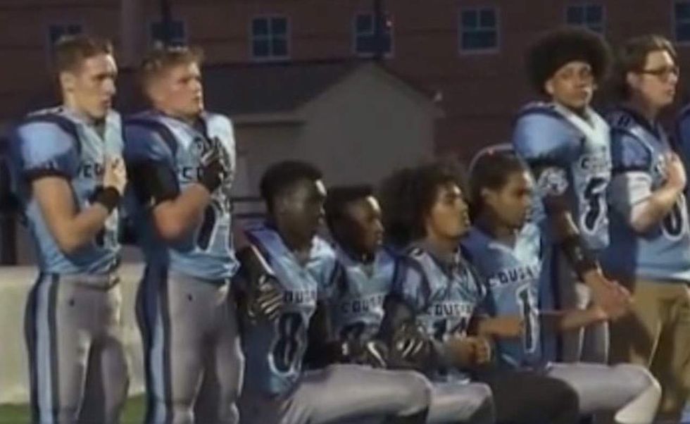 HS football players who took knee during anthem called 'heroes,' get