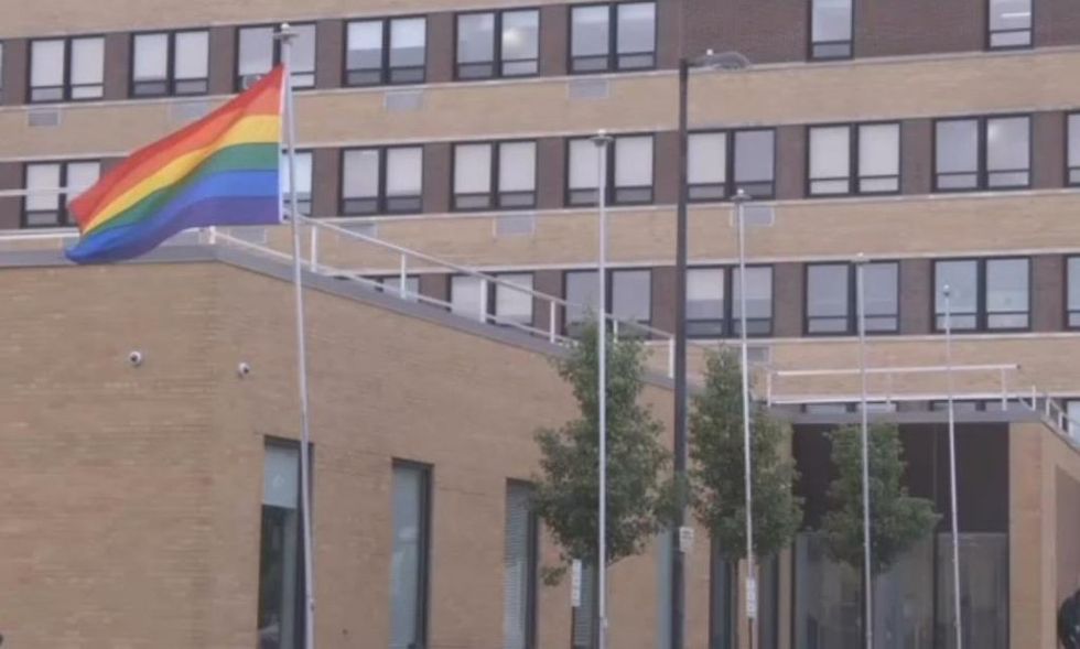 Pride flag replaces military flags for a day at VA hospital — but that ...