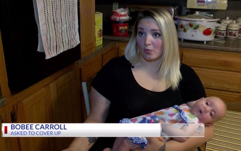 Breastfeeding mom asked to 'cover up' by restaurant manager. Mom tells