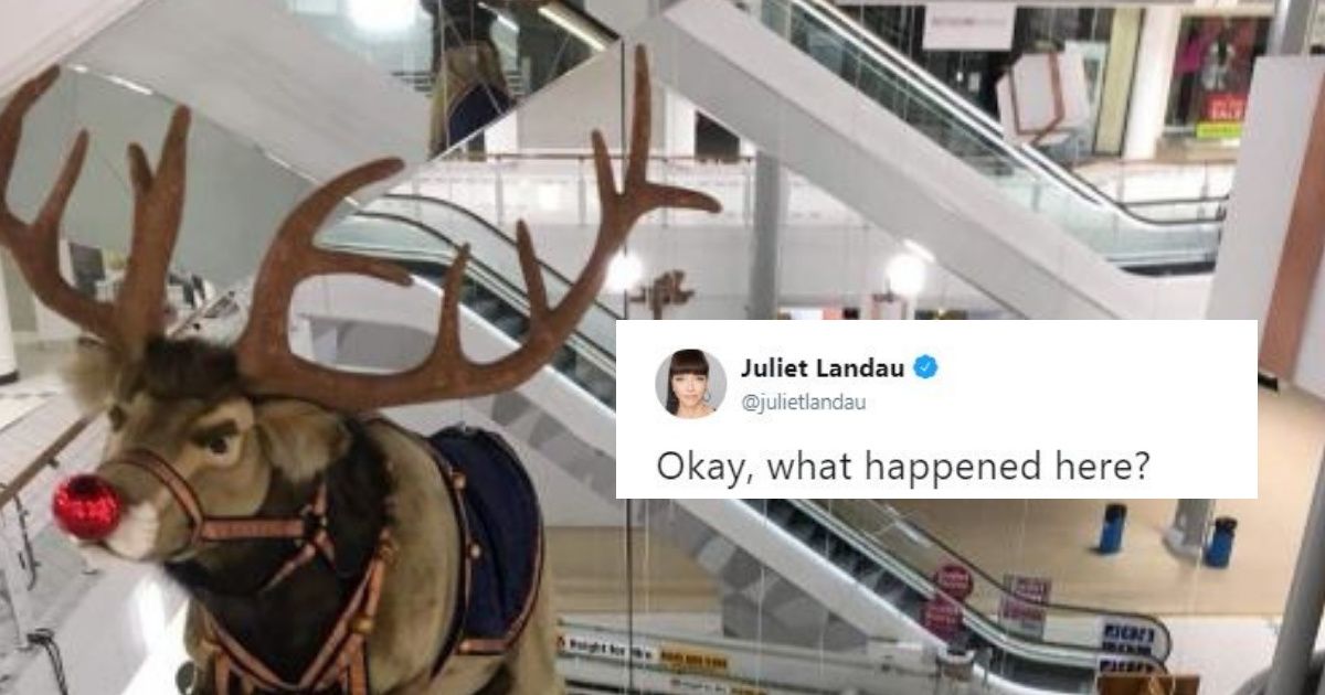 A Tragic Mall Christmas Display Of Rudolph And The Reindeer Prompts Some Hilariously Festive Jokes 😂