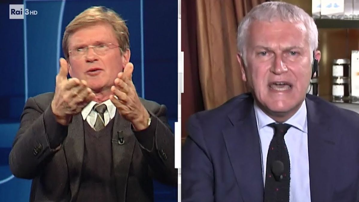 Il tedesco Udo Gumpel prova a zittire Maurizio Belpietro a Cartabianca