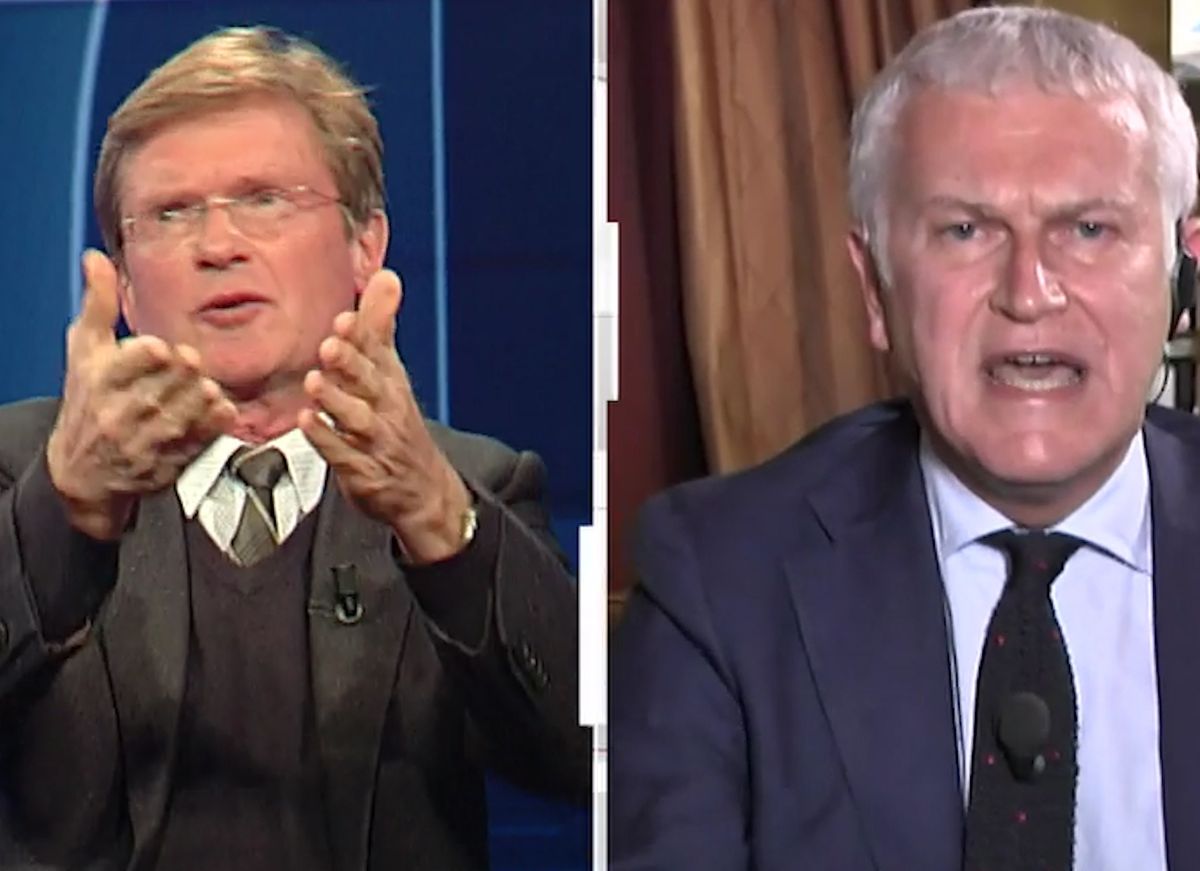 Il tedesco Udo Gumpel prova a zittire Maurizio Belpietro a Cartabianca