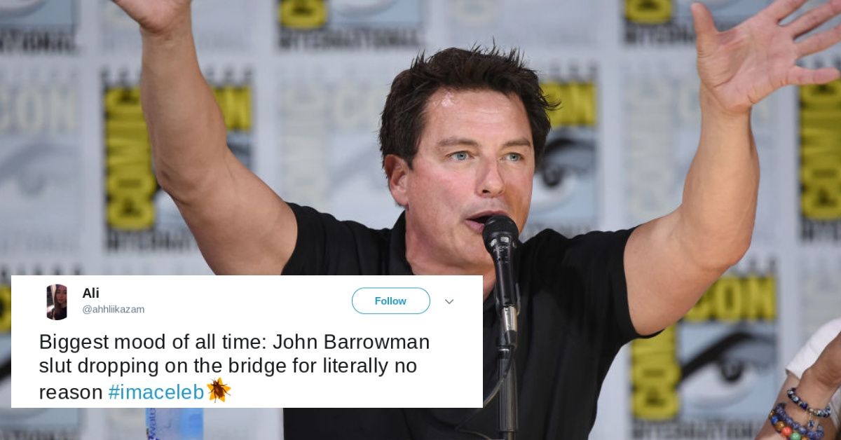 Footage Of John Barrowman Dropping It Like It's Hot While Crossing A Tiny Bridge Is Pure Mood 🔥