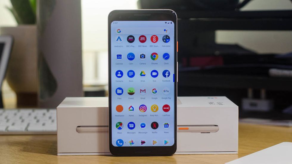Picture of Google Pixel 3 smartphone outside of its box.