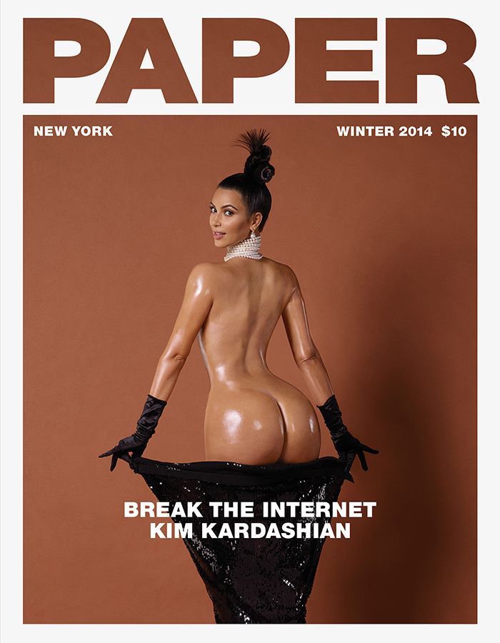 Kim Kardashian on the Cover of PAPER Break the Internet picture image