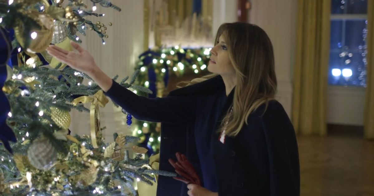 Melania Just Revealed The White House Christmas Decorations—Including Creepy Blood-Red Trees 😱