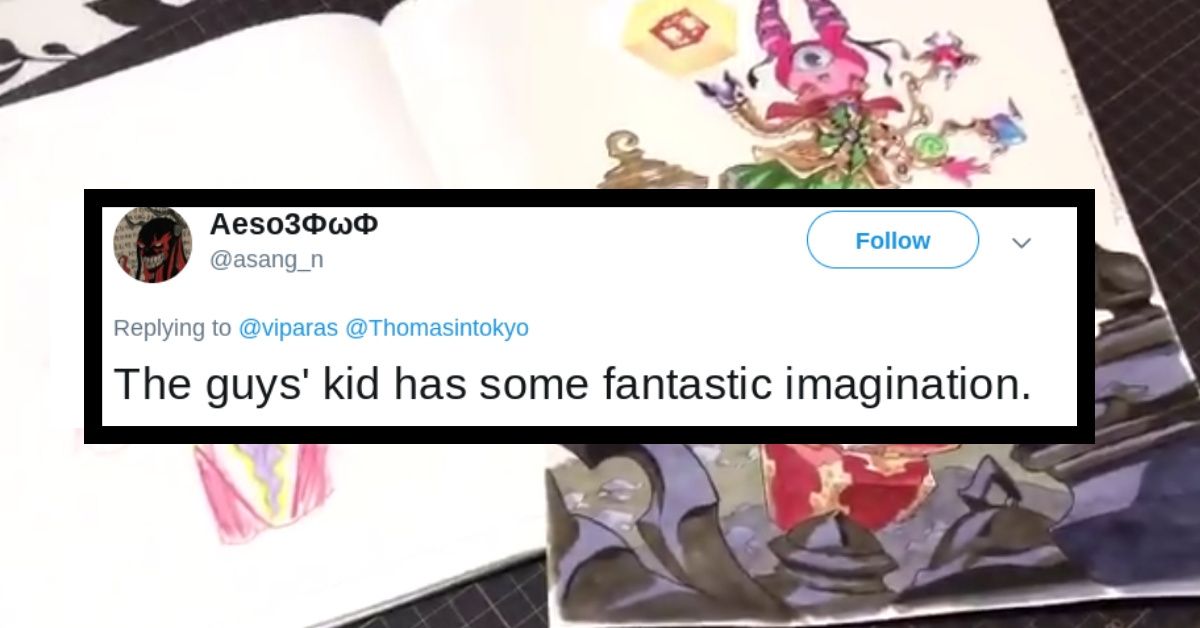 Talented Dad Uses Sons' Artwork As Inspiration To Create Incredible Anime Illustrations 😮