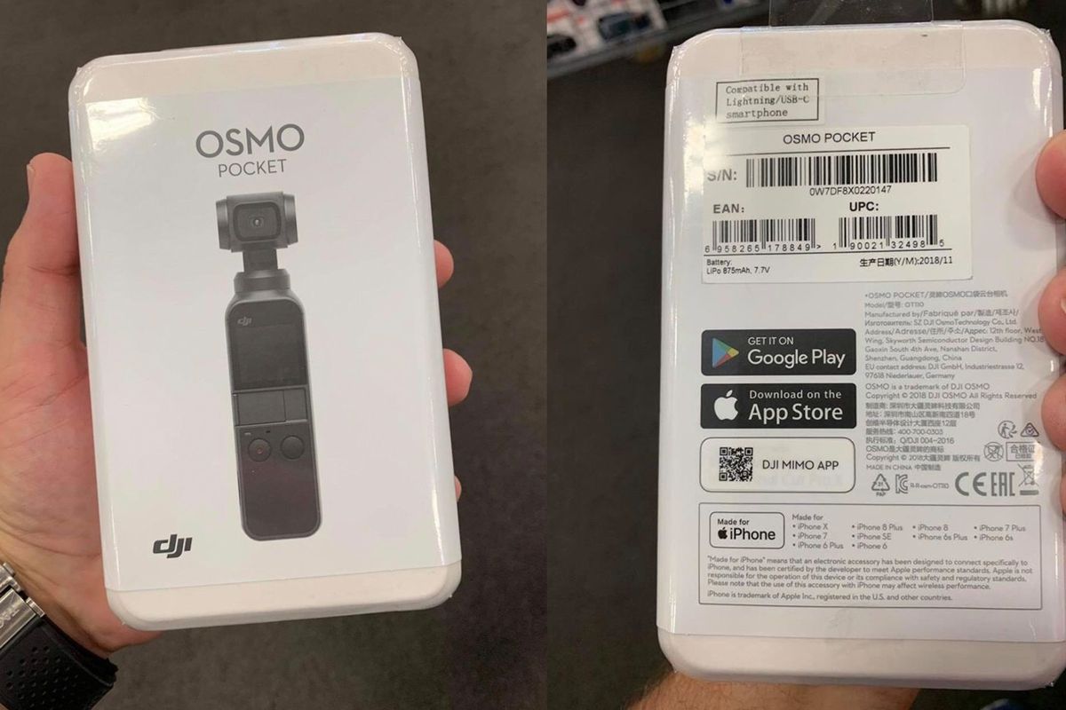 DJI Osmo Pocket: Miniature camera and gimbal leaks ahead of launch event