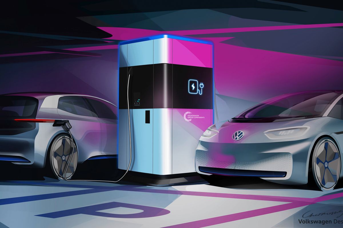 Volkswagen has made a portable battery pack for electric cars