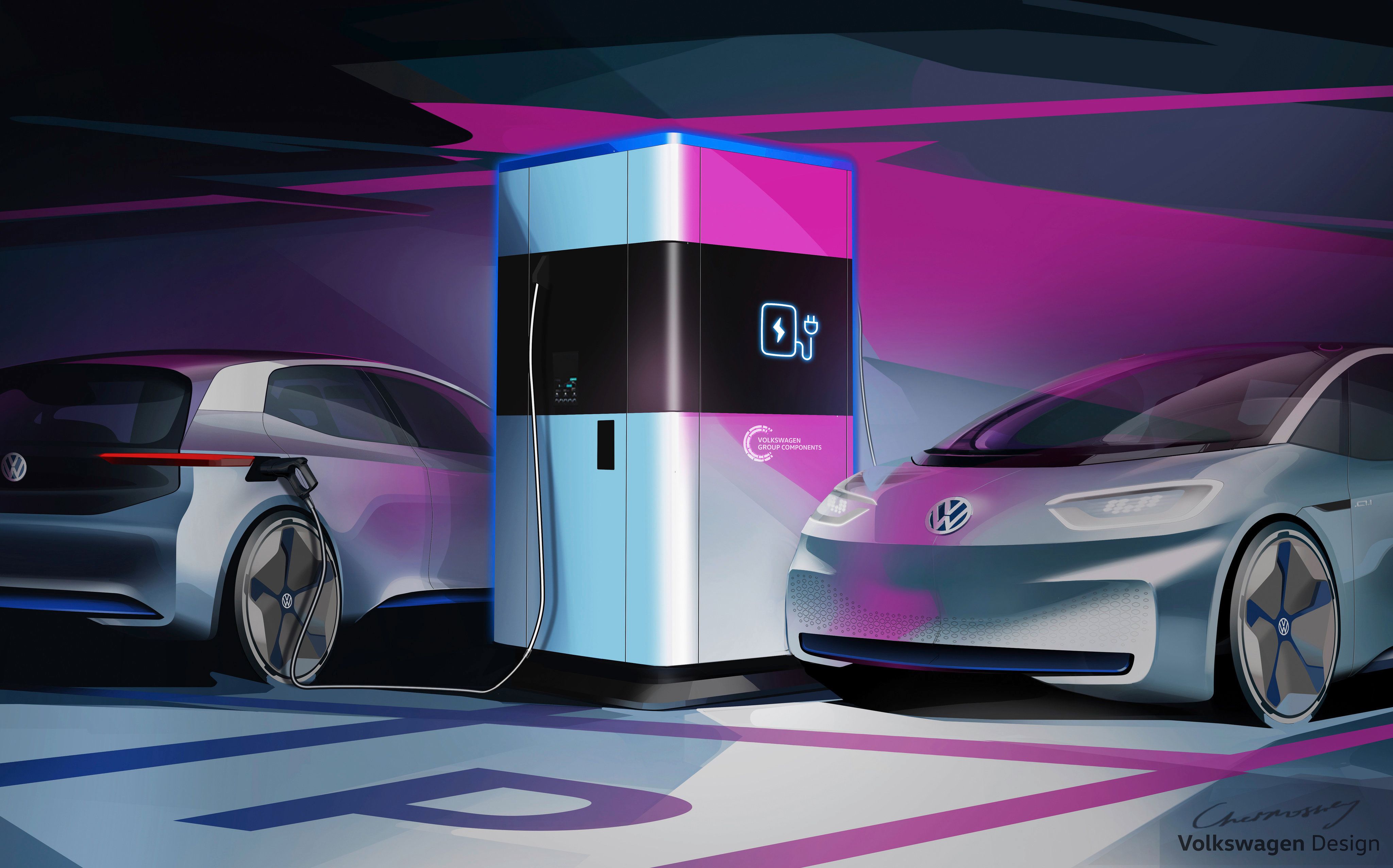 Volkswagen has made a portable battery pack for electric cars